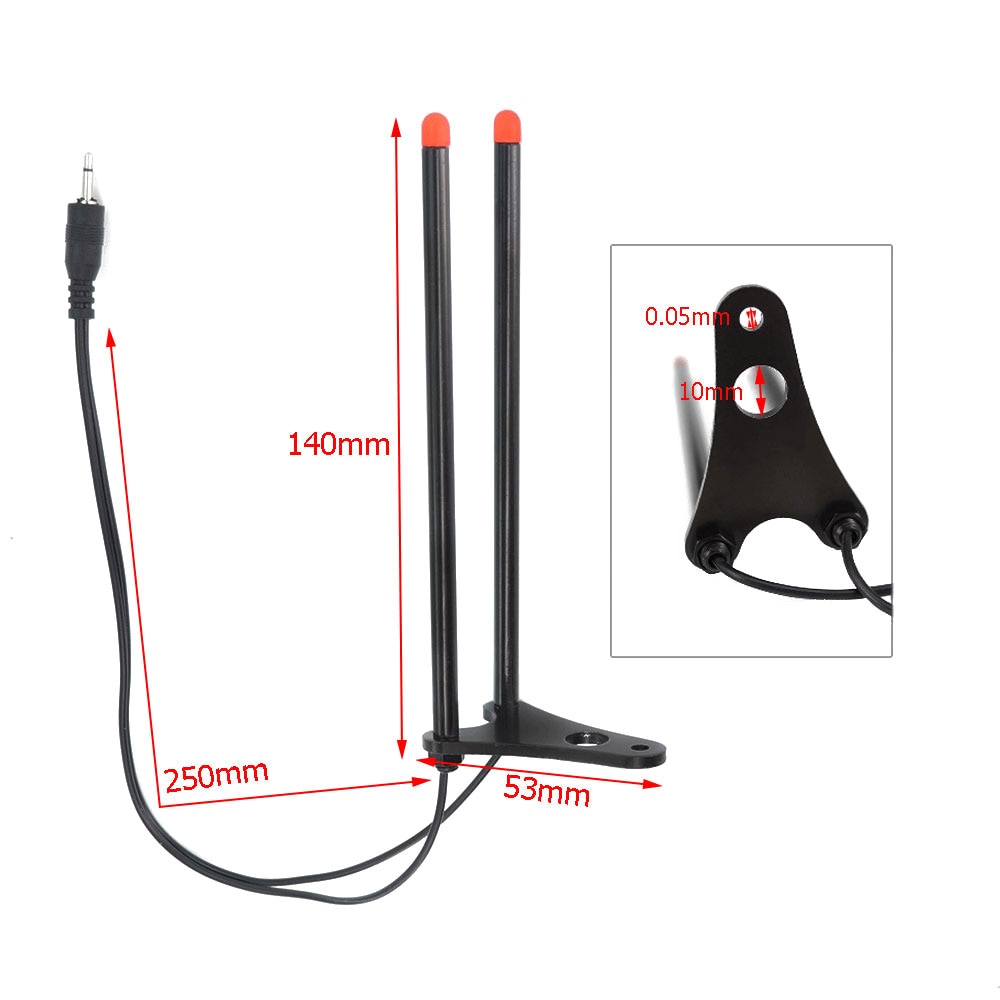 4 Stuks Led Winkelhaak Oren Vissen Winkelhaak Oor Bar Voor Karper Visgerei Met Led Licht Kleur Rood Blauw Groen geel