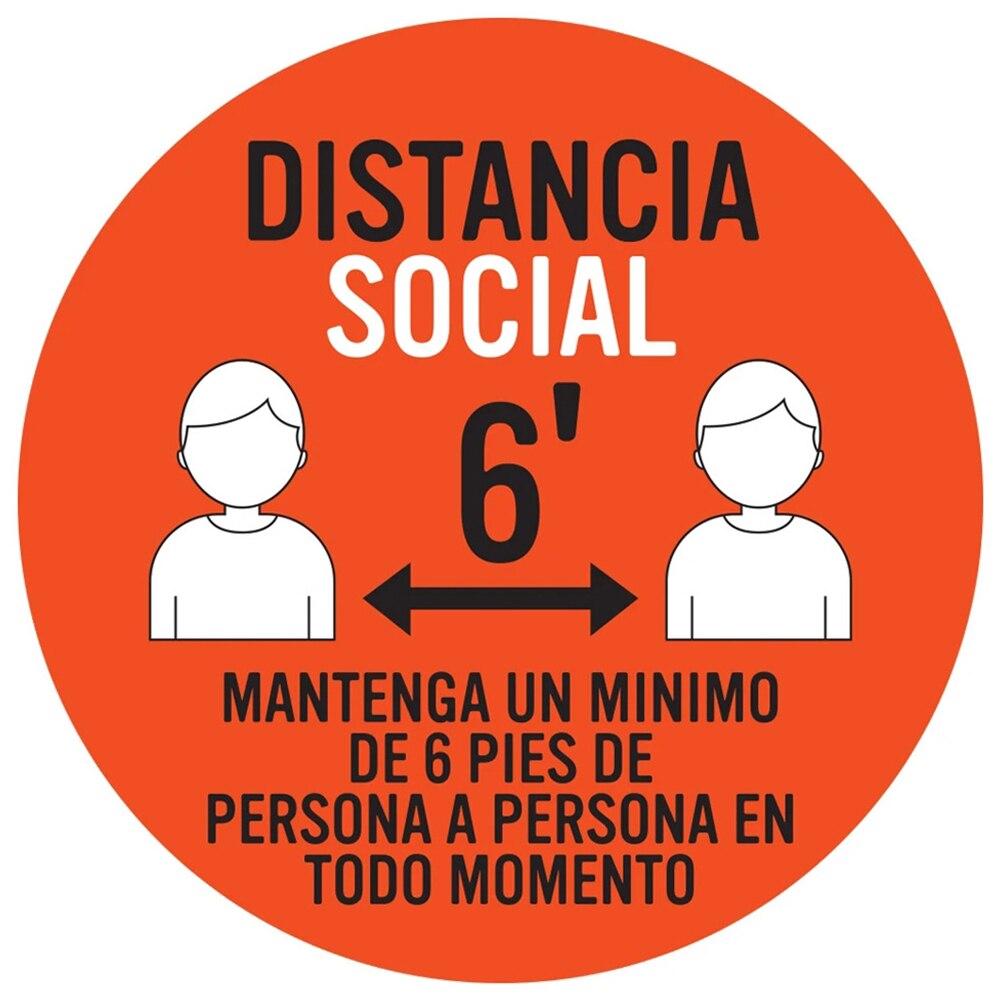 Public area Social Distancing Floor Sticker Indoor Ground Sticker Safety Floor Sign Decal Sticker for Crowd Control Guidanc: E