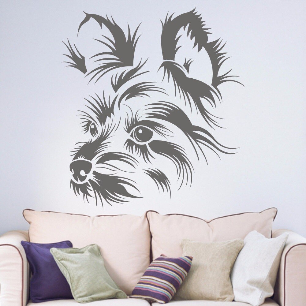 Yorkshire Terrier Dog Pet Shop Pet Grooming Salon Living Room Bedroom Home Window Hallway Art Vinyl Wall Decal Sticker B100