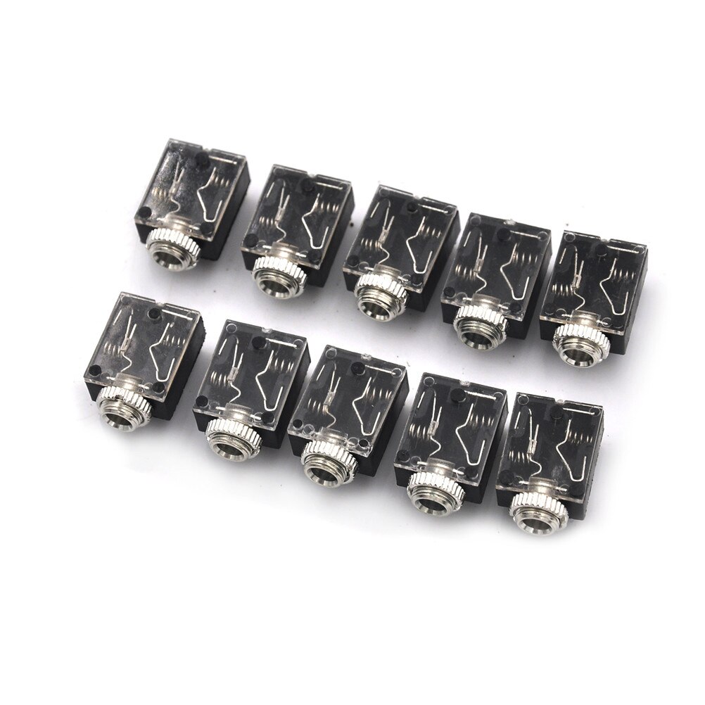 10Pcs 3.5 Hoofdtelefoonaansluiting 5 Pin Pcb Mount Vrouwelijke 3.5Mm Stereo Jack Socket Connectors Hoofdtelefoon Aansluitingen