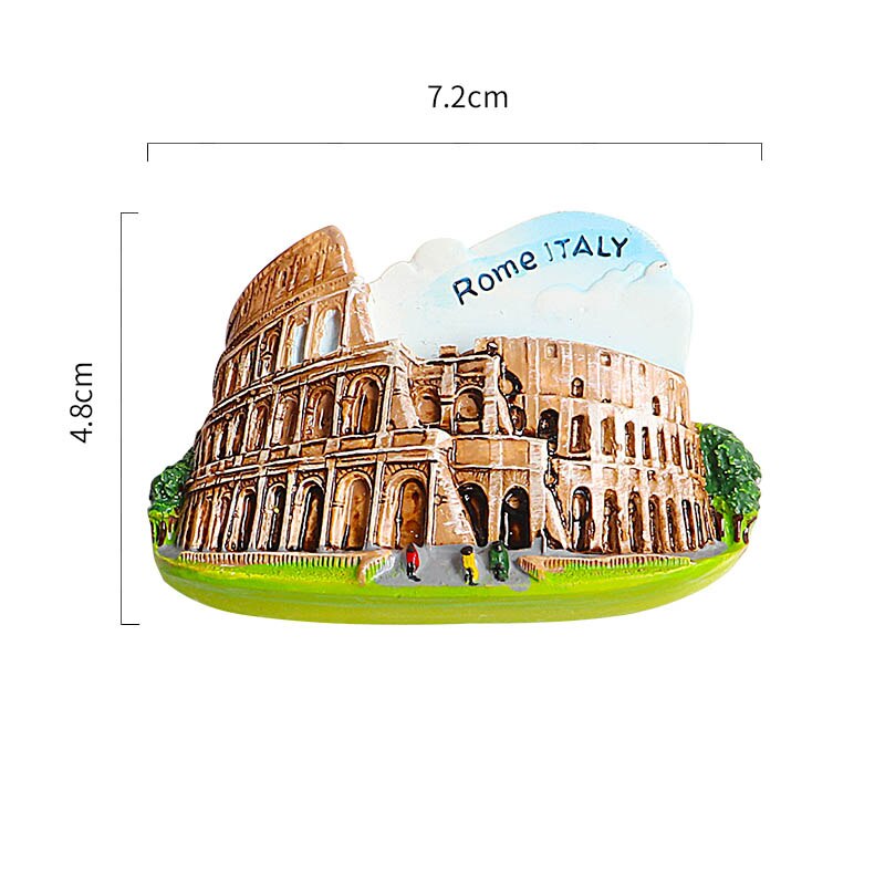 Naklejki magnetyczne lodówki świat pamiątki turystyczne francja paryż japonia podróże magnesy na lodówkę praga tajlandia niemcy włochy: Colosseum in Rome