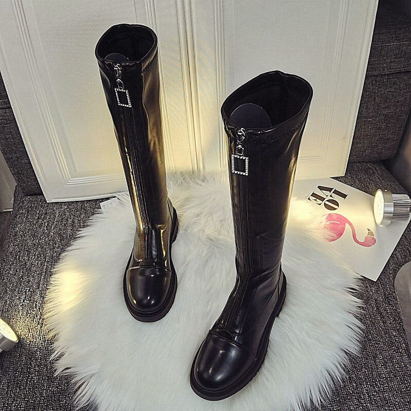 Bout rond dame bottes australie femmes chaussures en caoutchouc pluie Sexy cuisse talons hauts haute fermeture éclair Sexy concepteur de luxe neige basse équitation