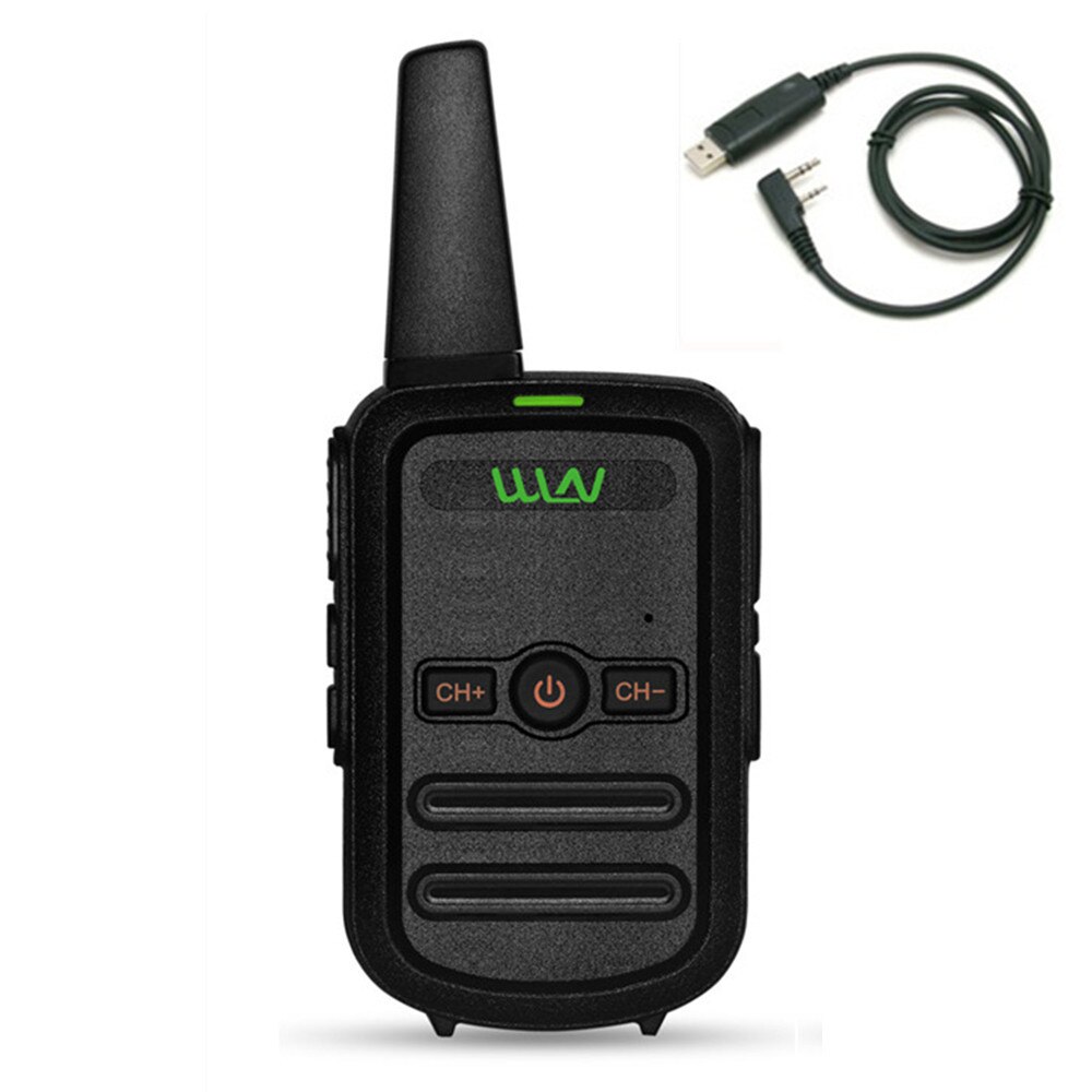 WLN KD-C52 MINI handheld fm transceiver KD C52 kleine zwei weg Radio Ham HF cb radio Walkie Talkie frs gmrs besser als KD-C51: Black add cable