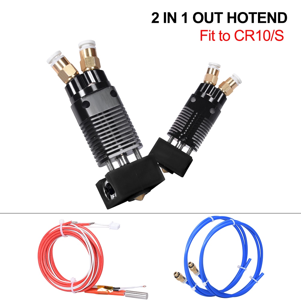2 In 1 Out Hotend Extruder Dual Color 1.75MM 12/24V 40W Upgrade 3D Printer Parts For CR-10 CR10S PRO Creality Ender-3