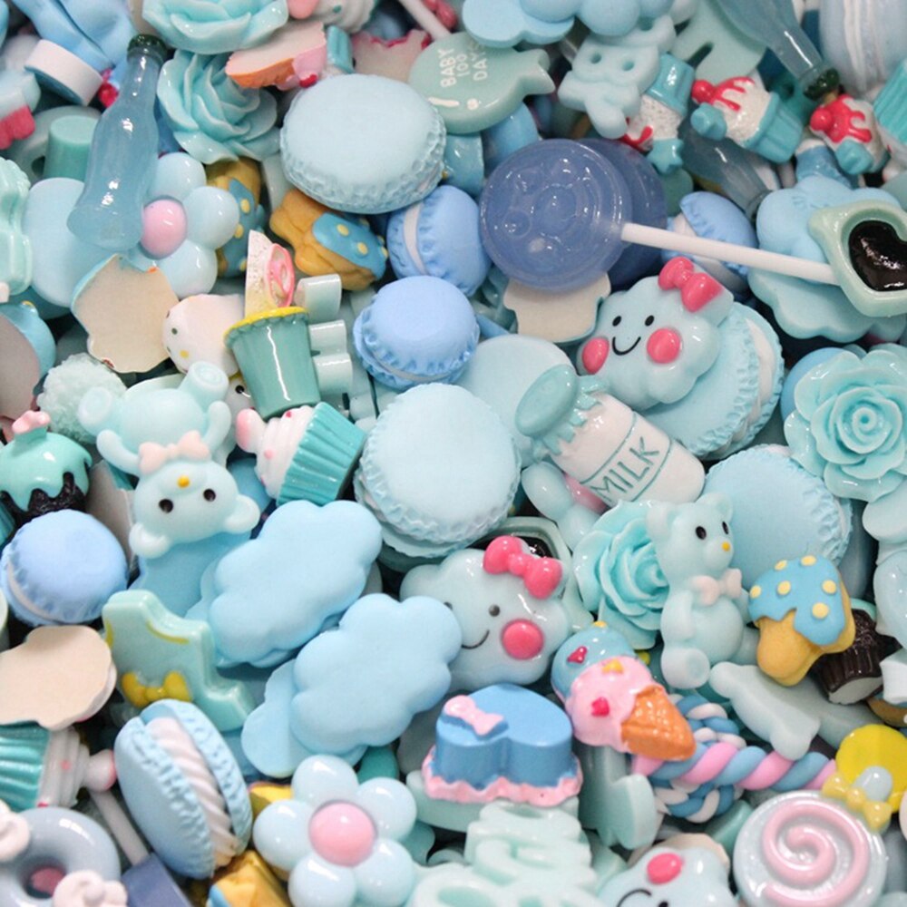 50 sztuk Slime Charms wielkanoc DIY Craft Making żywica zestaw biżuterii żywica Flatback szlam tworzenie koralików dostaw DIY Scrapbooking rzemiosło: 4