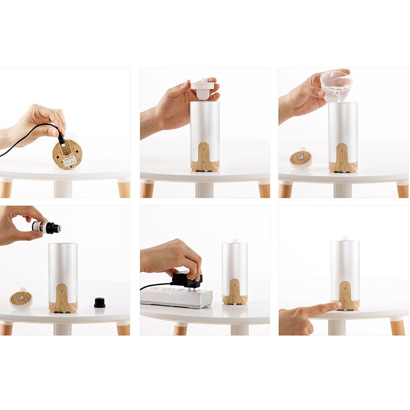 Mini Air Humidifier Wood Grain Diffuser Ultrasonic Air Mist Aromatherapy Purifier USB Vehicle Purification Office Home Tools