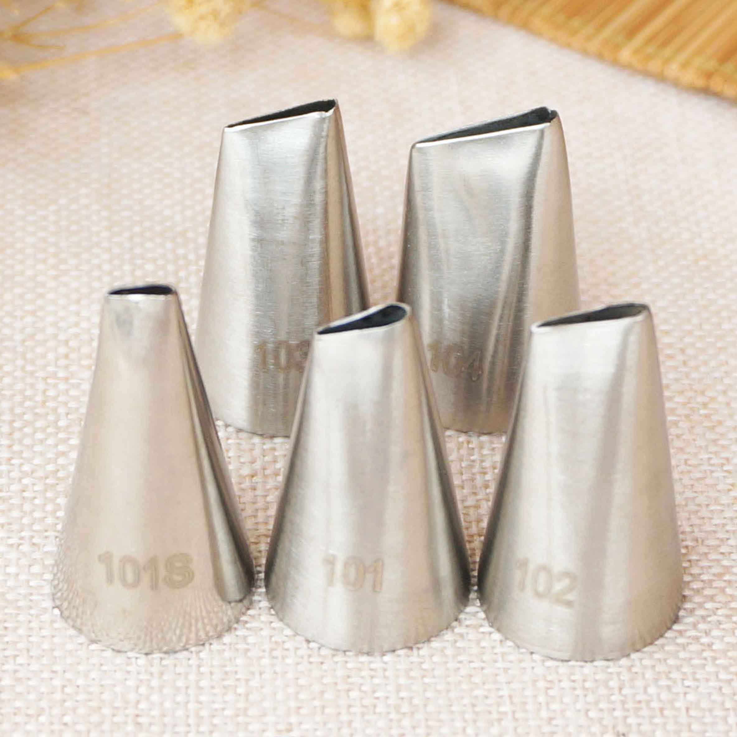 #101S #101#102#103#104 Piping Nozzle For Creating Rose Petal Shape Decorating Icing Tip Baking &amp;Pastry Tools Bakeware Small Size