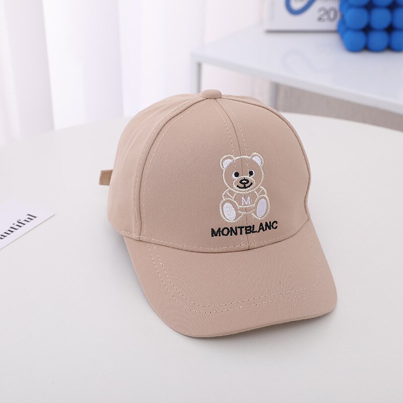 Doitbest Zomer Kids Jongen Meisje Cap Baseball Hoeden Cartoon Beer Lente Kind Zon Hoeden Piekte Caps Snapback Voor 2 Te 7 Jaar Oud: Khaki