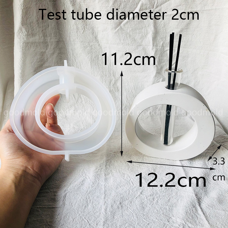 Hydroponic Plant Test Tube Silicone Mold Geometric Water Propagation Plant Vase Vessel Mold Aroma Plaster Test Tube Home Decor: A-mold