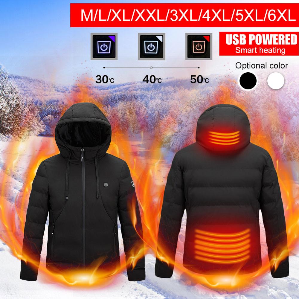 Heating Clothing Jacket Heating USB Men's Cotton Clothing Three-Speed Smart Temperature Control Automatic Electric Heating 6XL