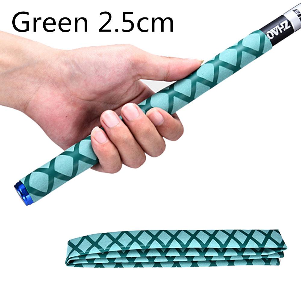 1m Angelrute wickeln Anti Unterhose Statische Griff Hülse Nicht-Unterhose Schrumpf wickeln Schläuche Isolierung Wasserdichte Schläger griff Griff: Grün 2.5 cm