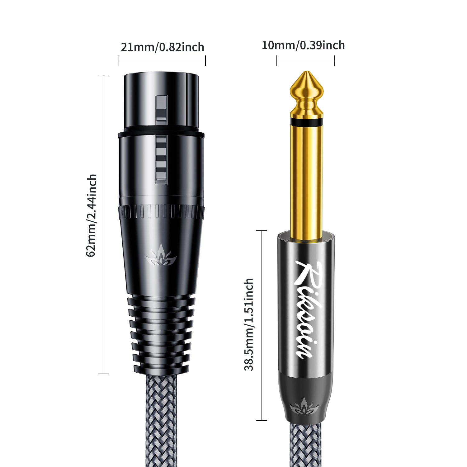 Cablu microfon xlr mamă  to 1/4 inch  (6.35mm)  trs jack cablu microfon cablu de interconectare semnal echilibrat