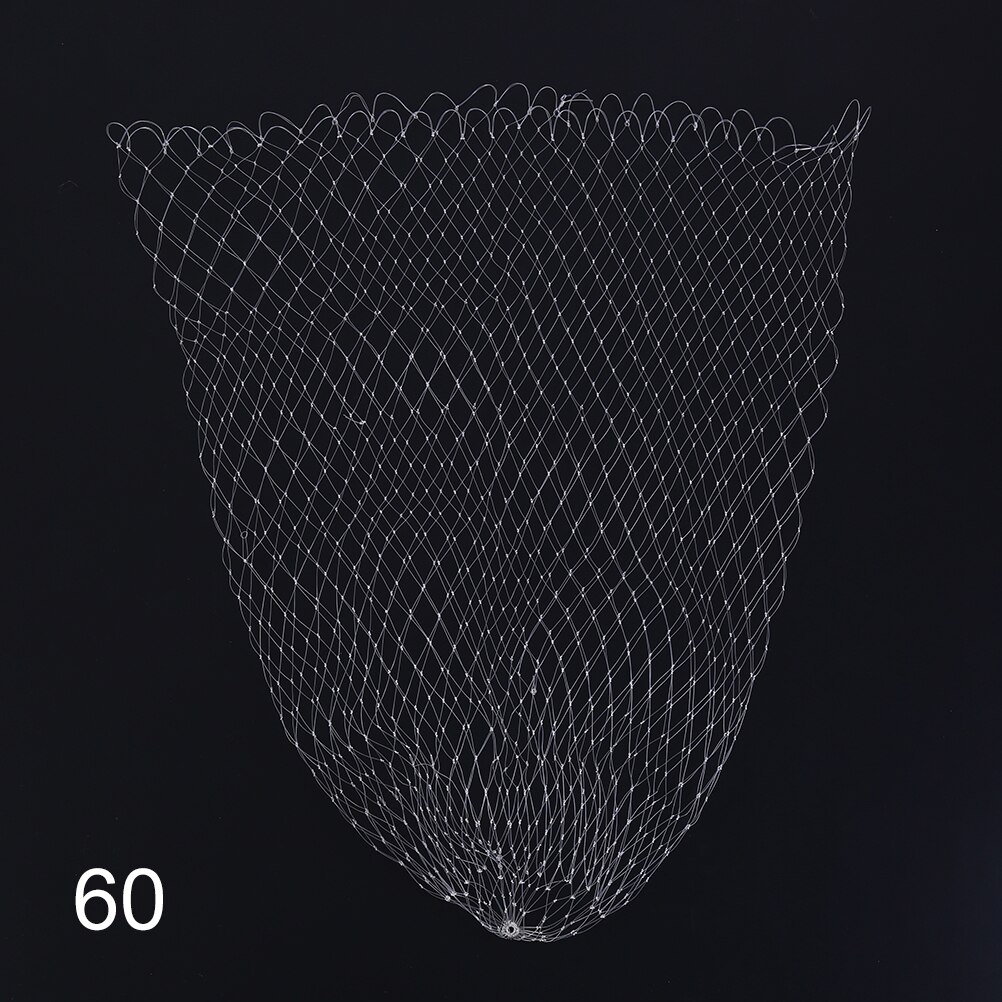Nylon fish line Fishing Net Rhombus Mesh Hole Net Collapsible Fishing ToolsSizes Mesh Hole Net Collapsible Fishing Tools: 60
