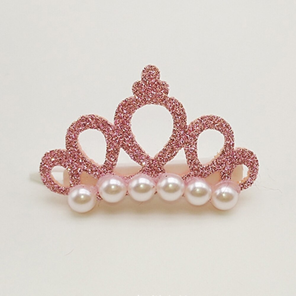 Accessoires Yorkshire en forme de couronne en perles pour petits chiens, Clips pour cheveux et chats de toilettage, 1 pièce: D