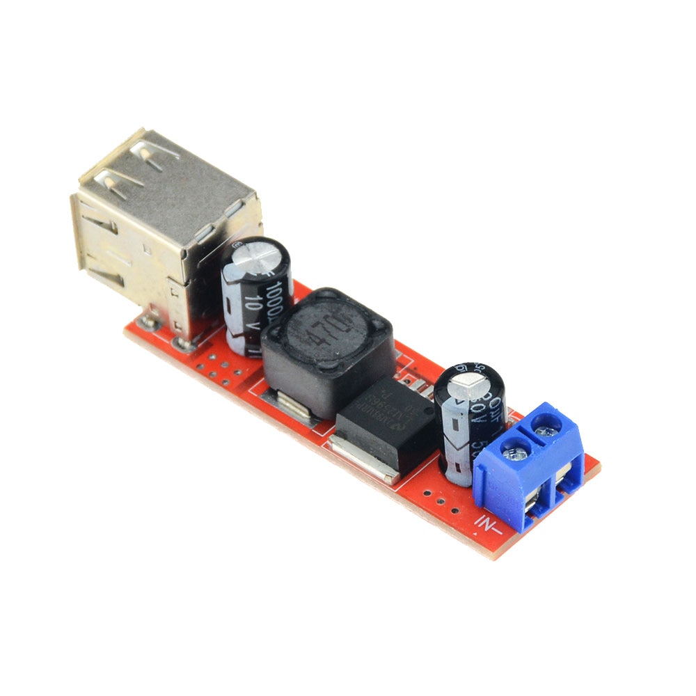 1 Pcs Dc 6V-40V Naar 5V 3A Dubbele Usb Charge DC-DC Step Down Converter Module voor Voertuig Auto Charger Dual Twee Usb Voeding