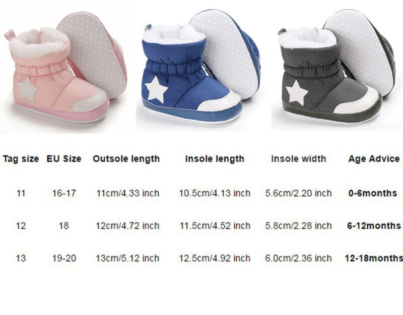 Baby Meisje Jongen Soft Sole Laarsjes Winter Non-Slip Snowboots Baby Peuter Pasgeboren Warme Schoenen 0-18M