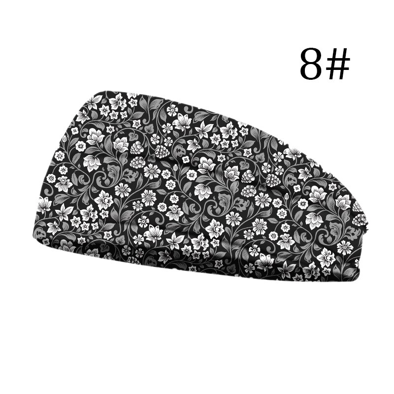 Breite Baumwolle strecken Frauen Stirnbänder Blumen- Drucke Elastische Haar Bands Für Frauen Headwrap Turban Headwear Mädchen Hairbands: 8