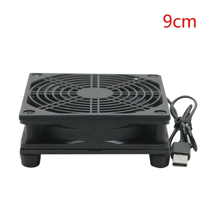 9cm/12cm ventilateur de refroidissement DC 5V USB alimentation ventilateur silencieux pour routeur TV décodeur M5TB
