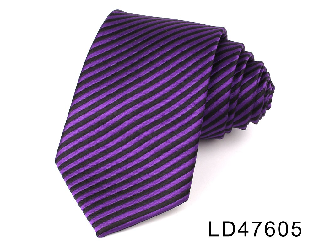 Corbatas delgadas a rayas para hombre y mujer, corbata de trajes informales de Color sólido, corbata para boda, negocios, de novio: LD47605