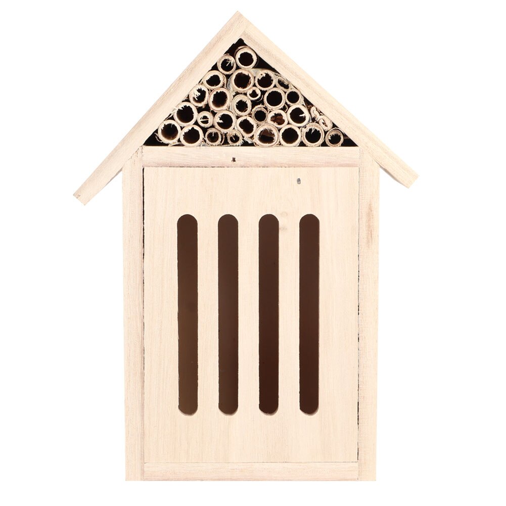 Have udendørs træ insekt bi hus træ bug værelse ly indlejring kasse dekoration velegnet til indlejring med insekter og honning: C-typ