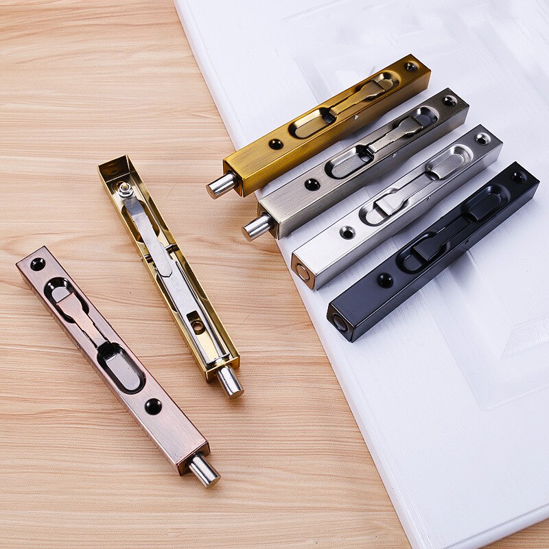 6 inch Stainless Steel Hidden Door Bolt Security Guard Door Latch Sliding Door Lock Bathroom Bolt Dust Proof Hardware