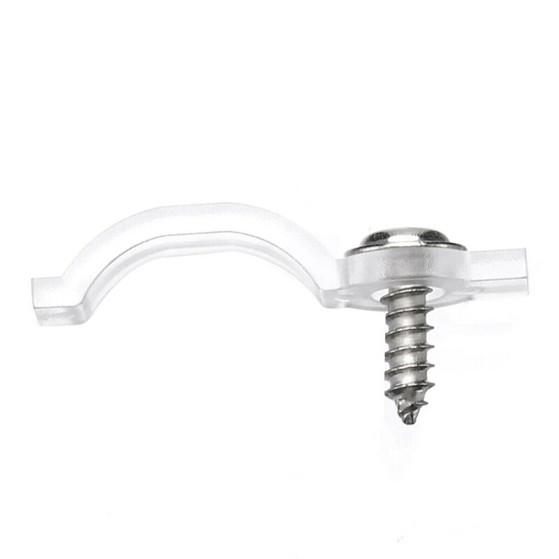 100x Een-Side Bevestiging Clips Led Strip Licht Montagebeugels Enkele Schroef