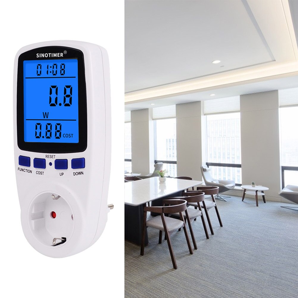 Household LCD Backlight Display Watt Monitoring Socket Electricity Analyzer Monitor Power Meters Electrical Wattmeter