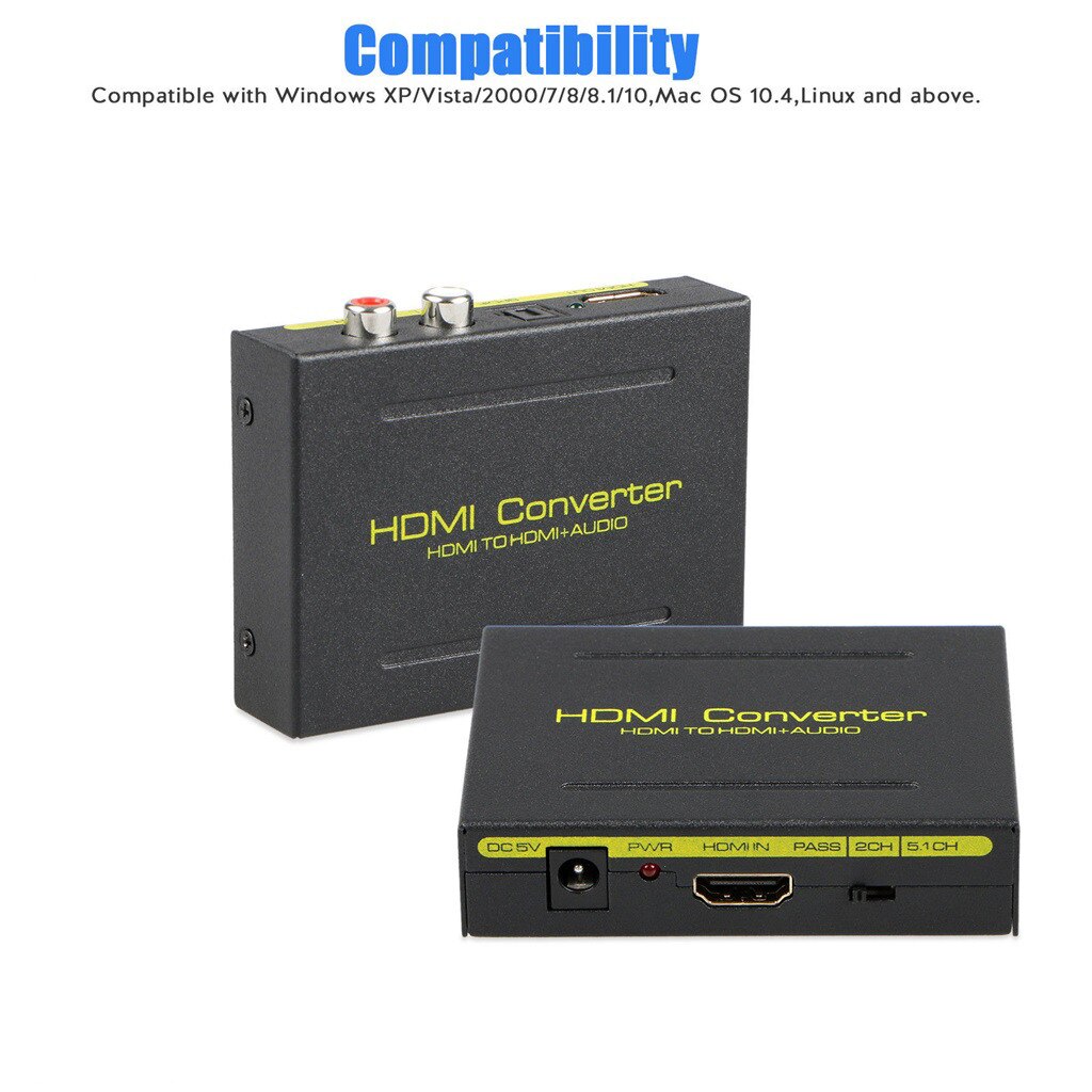 Audio Extractor Splitter Met Usb Kabel 1080P Hdmi Naar Spdif Optische Rca L/R Analoge Audio Extractor converter Splitter #922