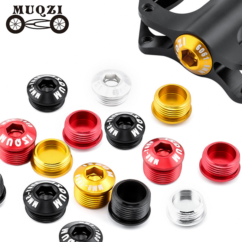 MUQZI 2pcs M14 Pedal Screw Dust Prevention Cover Aluminum Ultralight Pedal Bolt End Cap For Bike