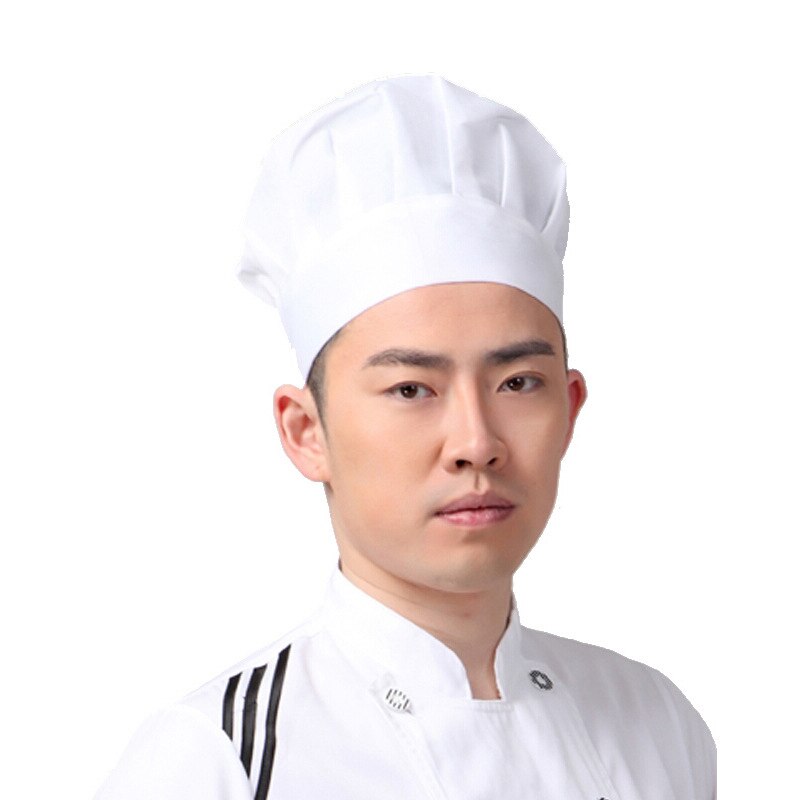 Chef chapeau casquette cuisine fournitures anti-poussière élastique réglable blanc pour hôtel gâteau boutique TC21