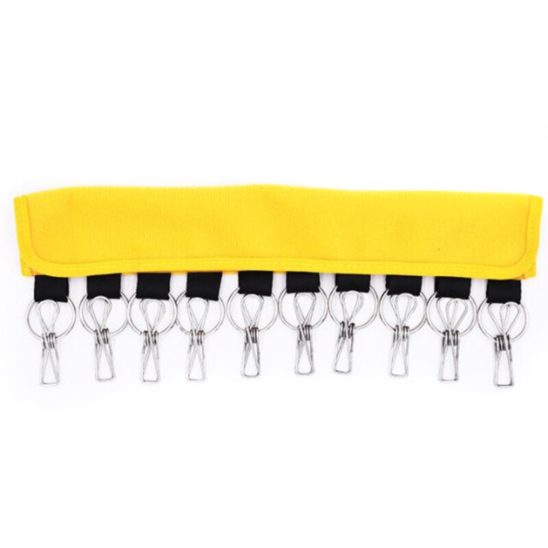 Foldable Velcro Travel Portable Clothes Hanger Dryer Clothes Rack Clothespin Closet Hanger: yellow
