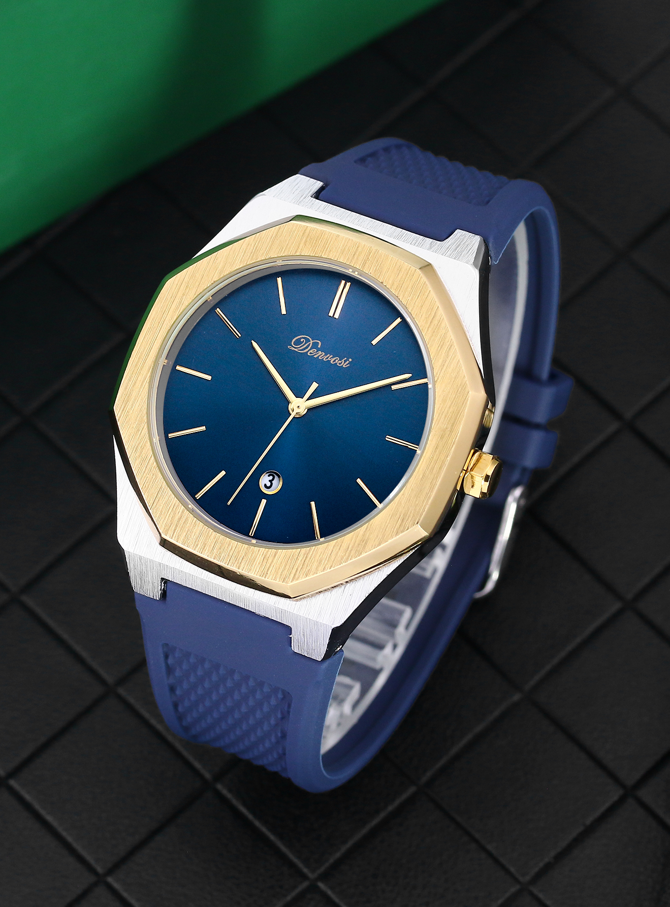 Montre à quartz pour hommes, sport de loisirs Simple, montre-bracelet décontractée et étanche: Multicolore