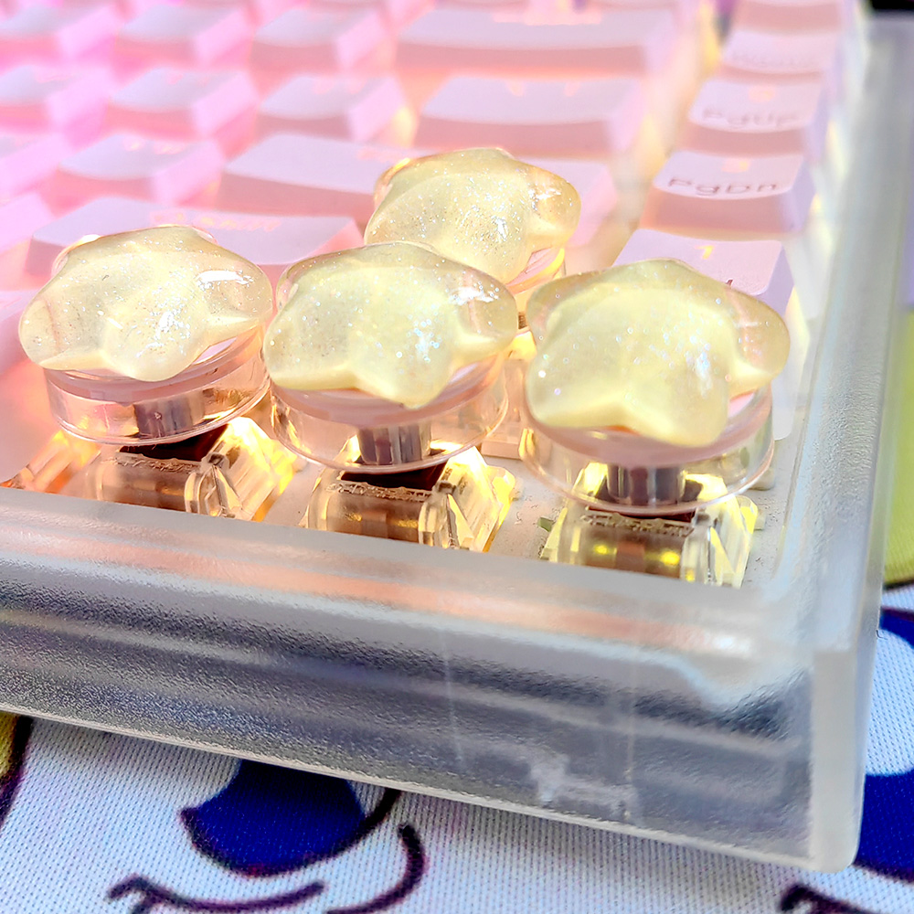 4 teile/satz SchöNe Katze Klaue Schlüssel Kappe Persönlichkeit Katze Pfote Tastenkappen für Mechanische Tastatur R4 Pfeil Tasten Rosa Nette DIY Tastenkappen