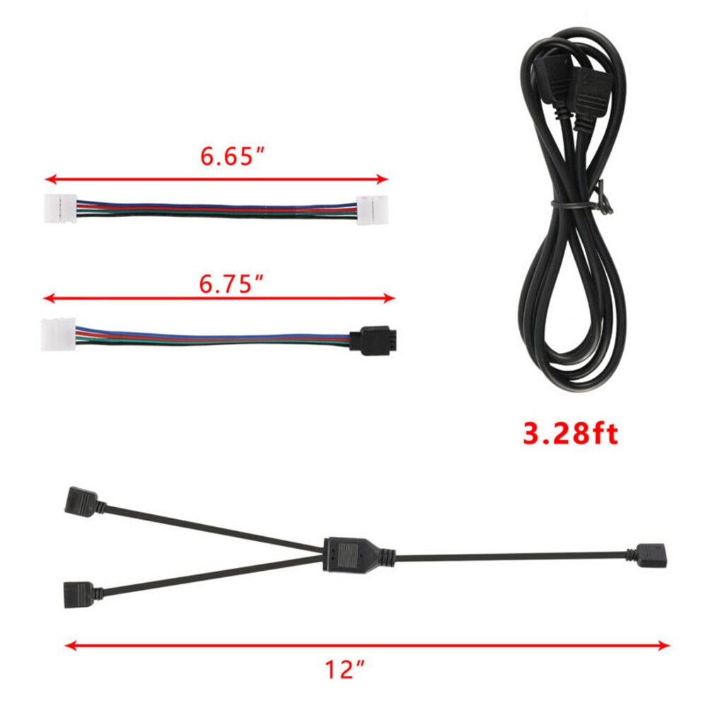 5050 RGB 4PIN Light Strip Connector Kit RGB Extension Cable Solderless Parts