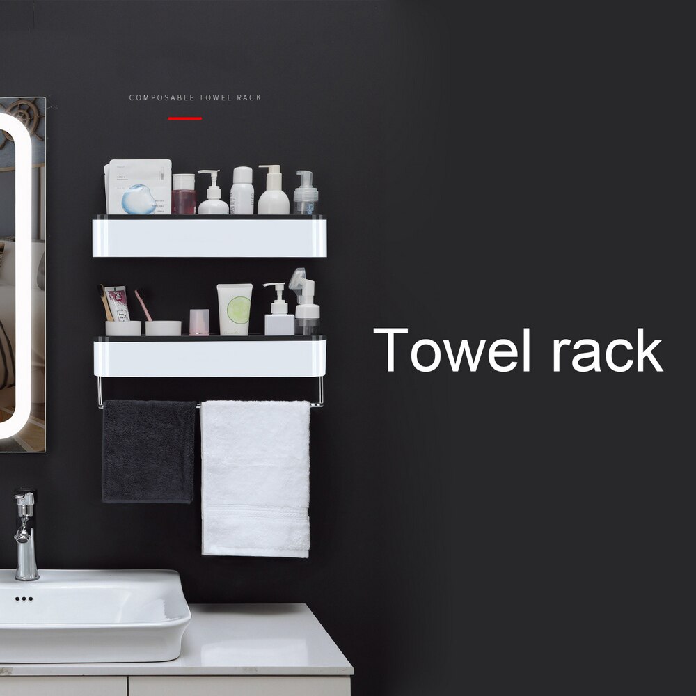 Bathroom Racks Toilet Washstand Towel Wall Storage Wall-mounted Perforated Free Hand-washing Storage Organizer Rack Accessories