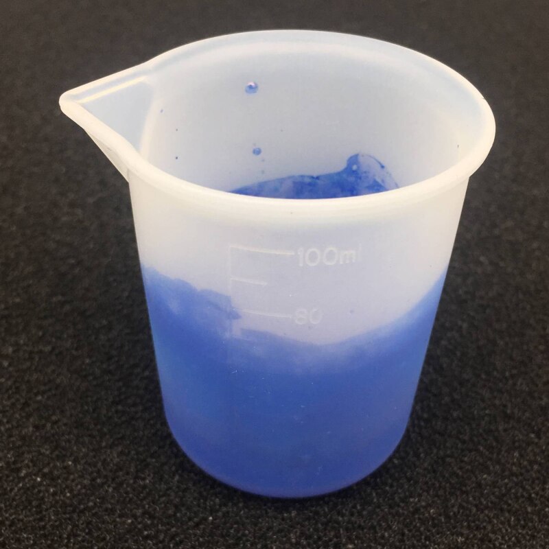 4pcs Silicone Measuring Cups 100ml Epoxy Resin Crystal Scale DIY Handmade Water Flush White Measuring Cup Kitchen Tools