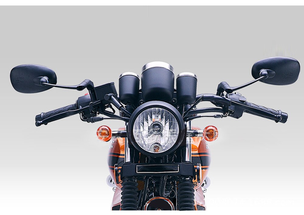 Svart krom motorcykel bakifrån sidan cafe racer speglar för piaggio zip cf moto piaggio  mp3 benelli tnt 125 kawasaki  z800