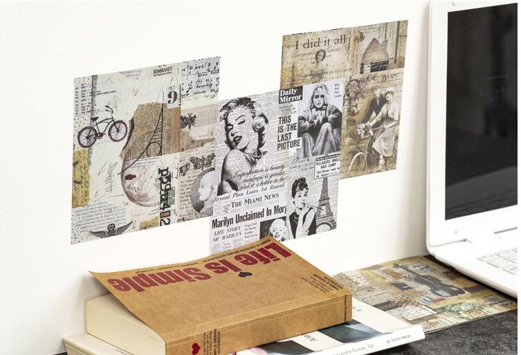 Zfparty vintage baggrund vellum papir klistermærker til scrapbooking glad planlægger / kortfremstilling / journaling projekt