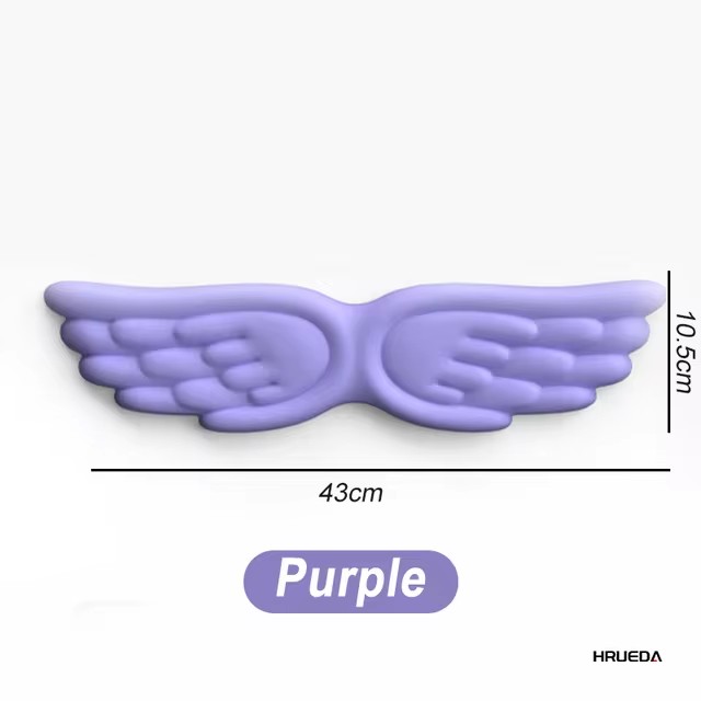 Toetsenbord Muis Polssteun Angel Wing Memory Foam Muismat Set Polssteun Ergonomisch Antislip voor Computer Laptop typen: Rood