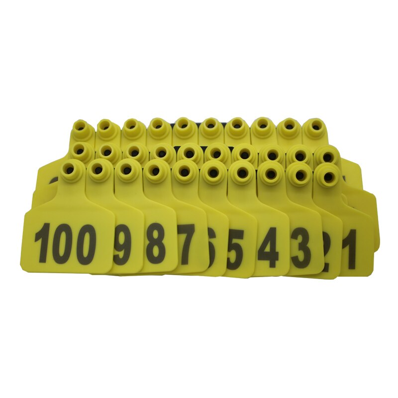 100Pc Koe Vee Tpu Oor Tag Borden Met Woord Oor Tags Typen Koperen Hoofd Oorbellen Farm Animal Identificatiekaart