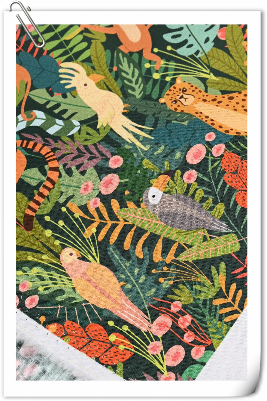 wide110cm Cotton Fabric jungle animal leopard Print For Child Cloth Patchwork Sewing DIY Dress Home Decor Fabric Material