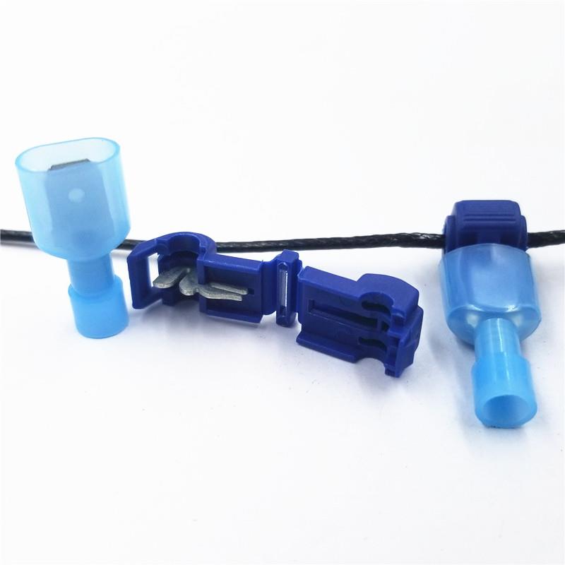 Kabel Quick Terminal Connector Bedrading Clip Kit 40Pcs Auto Crimp Splice Draad Lock: Blauw