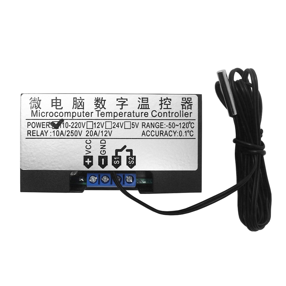 Digital Thermostat Regulator 10A Relay Temperature Controller LED Display Heating Cooling Control Switch Thermostat Instruments