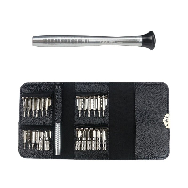 Skruvmejsel set precision mini magnetiska skruvmejsel bitar kit 32 in 1 telefon mobil ipad kamera underhåll verktyg reparation: C  25 n 1