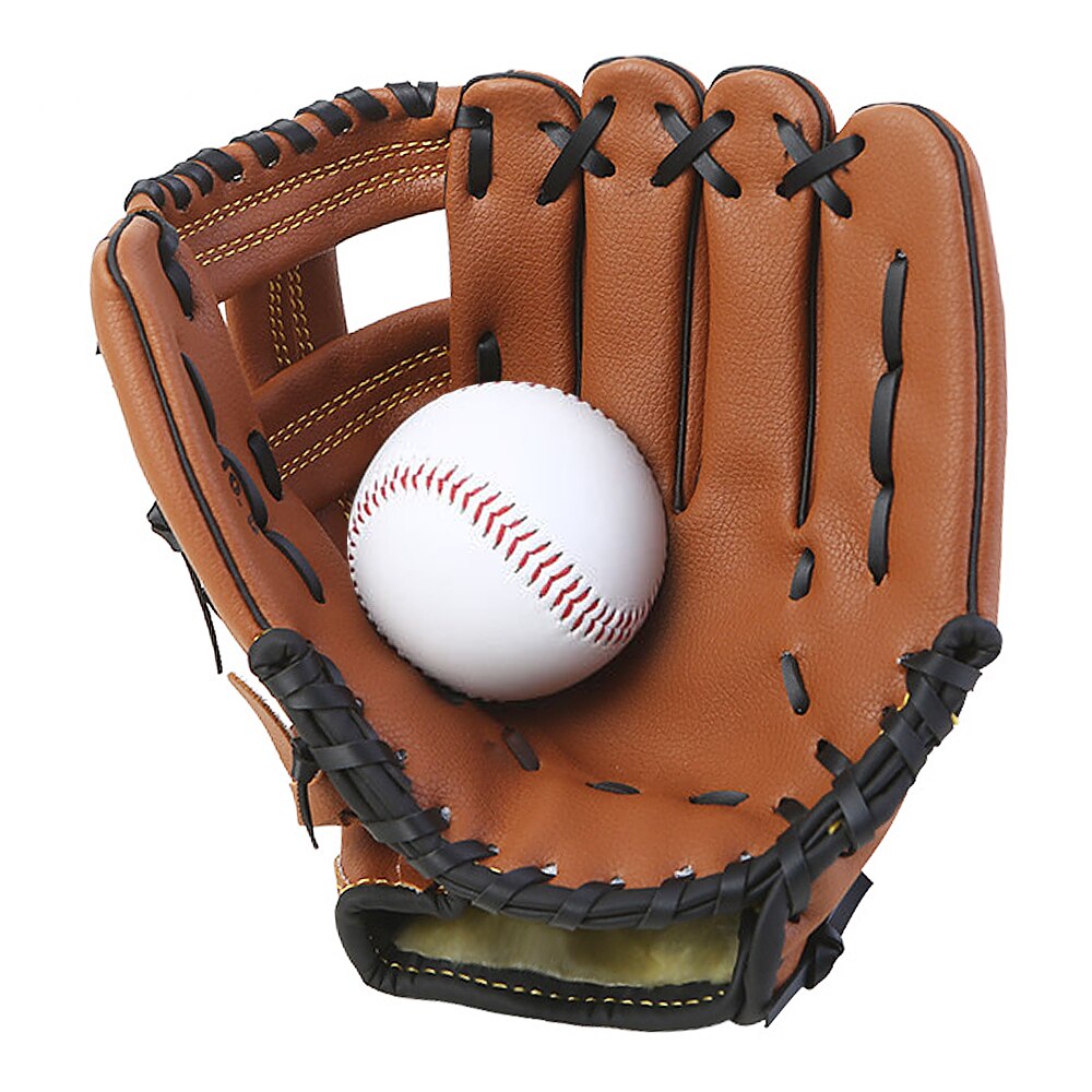 12.5in herr baseball handske utomhus sportutrustning manliga läder softball handske övning outfield pitcher handskar baseball mitt