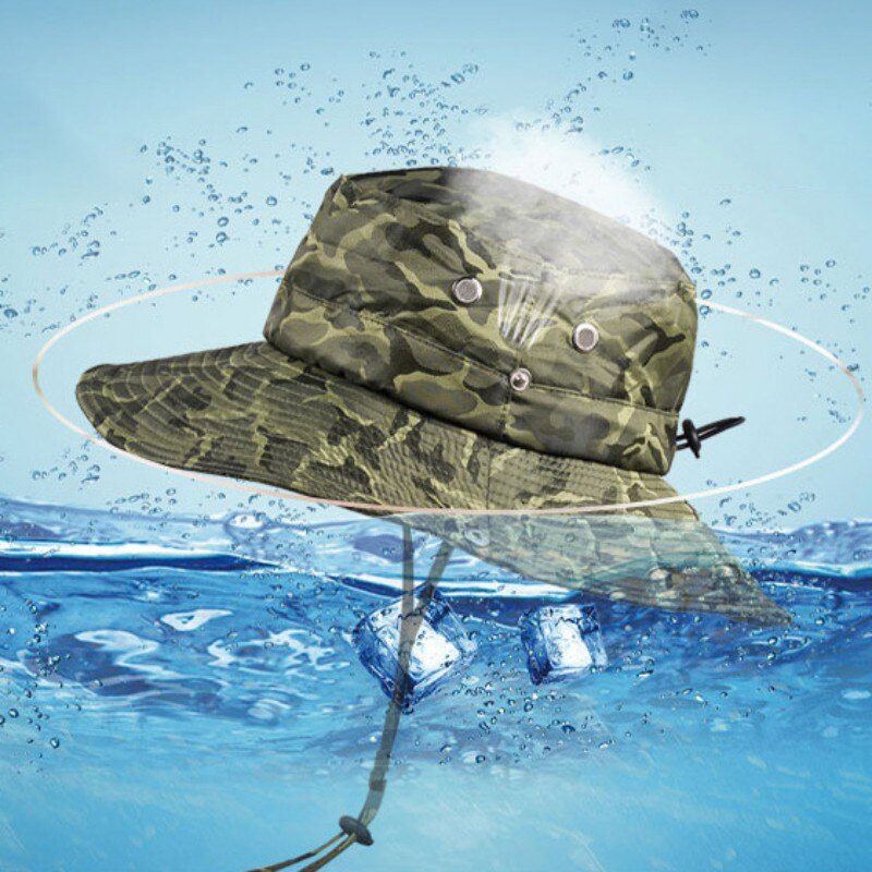 Sombrero de pescador de protección UV, sombrero de pescador para pesca, sombrero de pescador para exteriores, sombrero de cubo impermeable de paja, sombrilla plegable de secado rápido