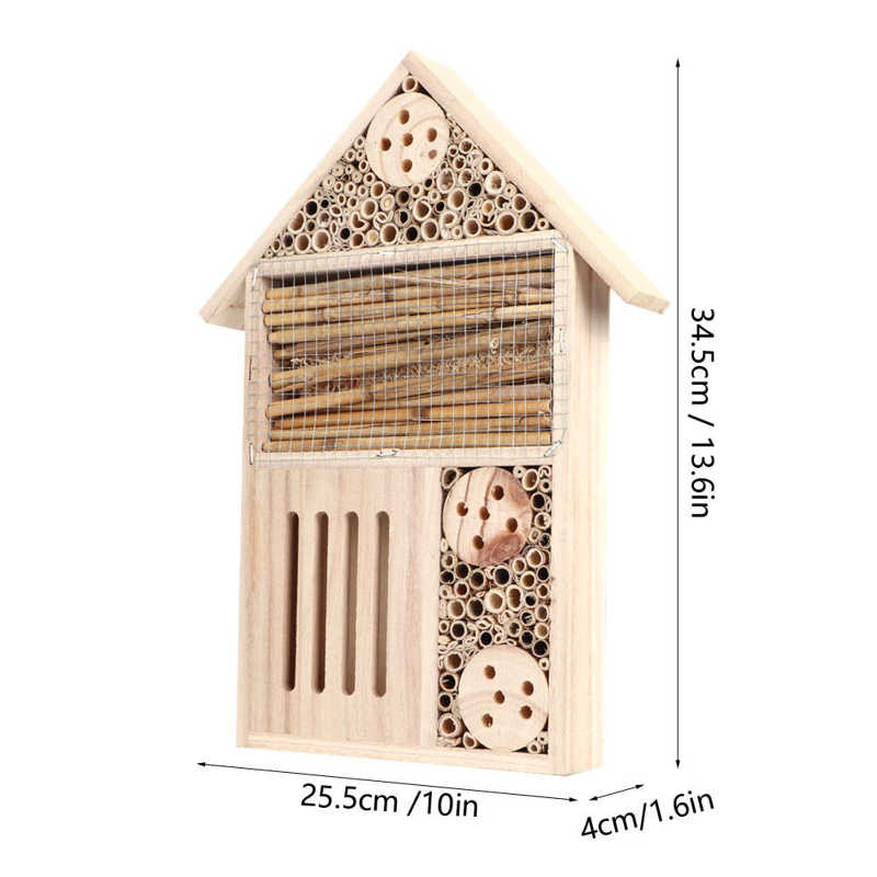Insecte en bois abeille maison bois Bug chambre hôtel abri jardin décoration nids boîte insectes boîte: Style01