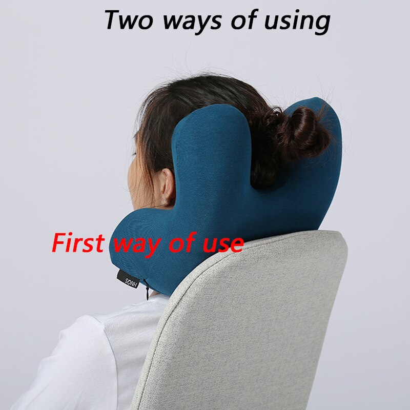 Travel Artifact Nap Pillow Ergonomic Portable Memory Foam Office Car Sleeping Train Plan Sleep Multifunctional Nap Pillow