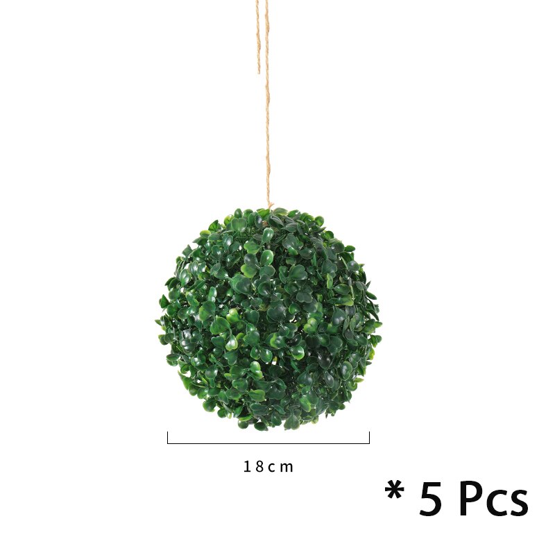 Artificial Hanging Plants Leaf Ball Plastic Leaves Faux Product Artificial Plants Living Room Mall Green Decoration: SMTCQ004