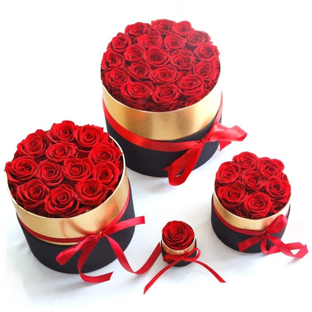 3 stk/sæt runde blomsteræsker blomsteremballage papir opbevaringsboks blomsterhandler buket blomsteremballage boks fødselsdag opbevaring